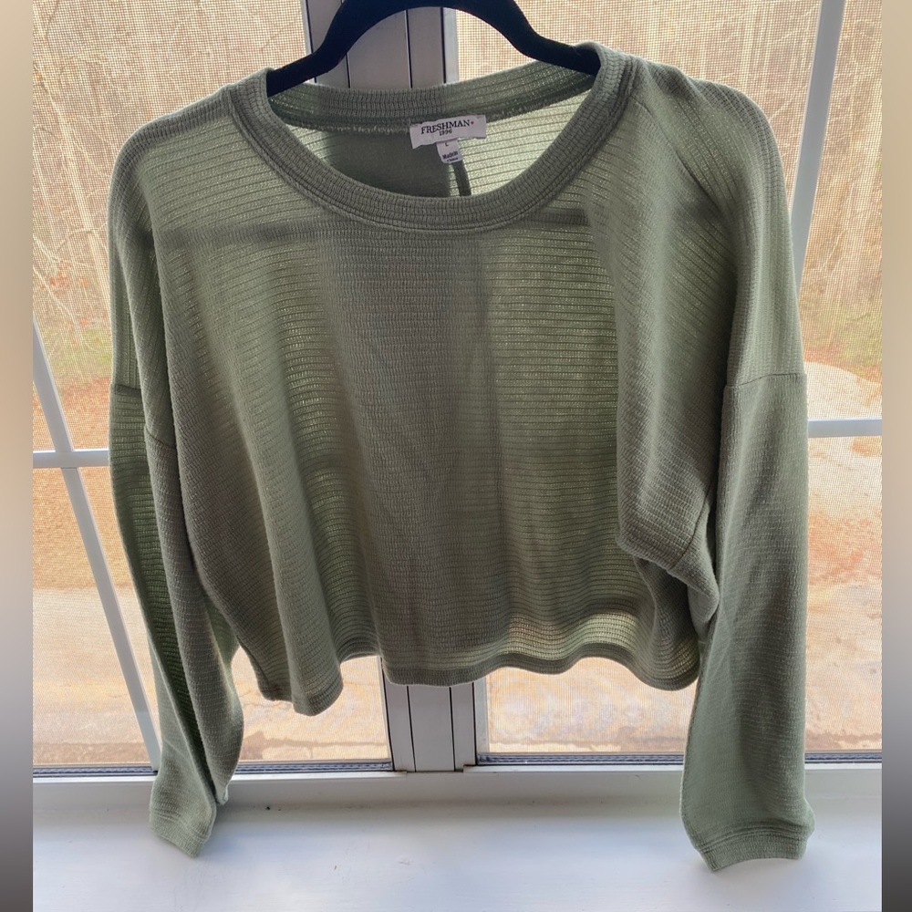 Soft green crop top